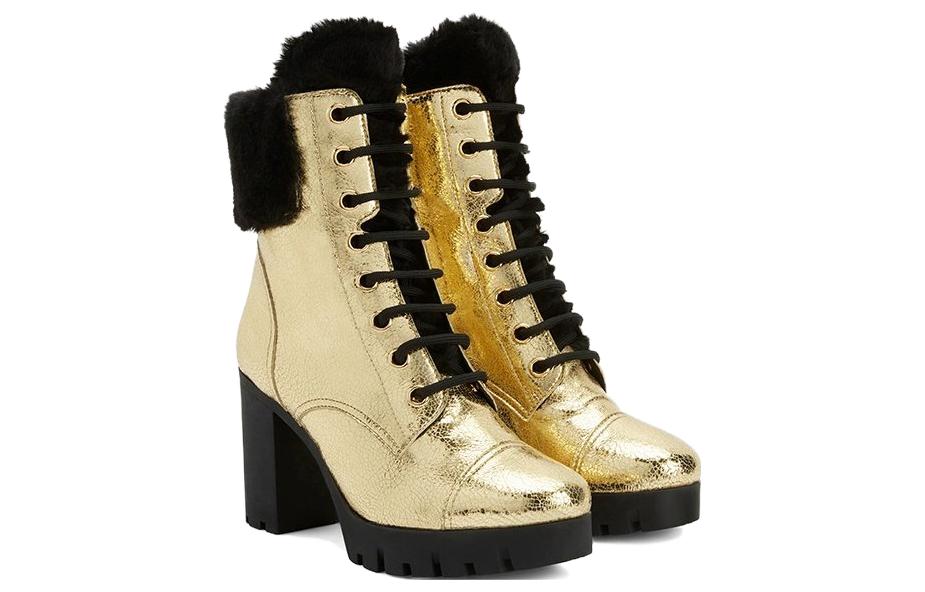 Lookbook (W) Giuseppe Zanotti But Kulit Comfort Lace-Up 'Gold' I270050H02