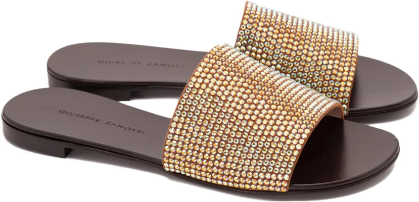 (Women) Giuseppe Zanotti Leather Comfort Slides 'Brown' E800165025 Lookbook (Women) Giuseppe Zanotti Leather Comfort Slides 'Brown' E800165025