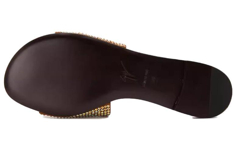 Purchase (Women) Giuseppe Zanotti Leather Comfort Slides 'Brown' E800165025