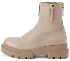 (Women) Giuseppe Zanotti Leather Comfort Zip Booties 'Grey-Brown' I270025003 (Women) Giuseppe Zanotti Leather Comfort Zip Booties 'Grey-Brown' I270025003