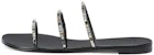 (W) Giuseppe Zanotti Slide Kulit Fesyen Manik Cermin 'Hitam' I300017001