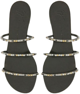 (Women) Giuseppe Zanotti Leather Fashion Rhinestone Mirror Slide 'Black' I300017001 Lookbook (Women) Giuseppe Zanotti Leather Fashion Rhinestone Mirror Slide 'Black' I300017001