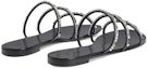 Shop (W) Giuseppe Zanotti Slide Kulit Fesyen Manik Cermin 'Hitam' I300017001
