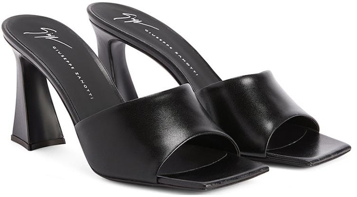 (W) Giuseppe Zanotti Selipar Tumit Tinggi Kulit 'Hitam' E300053A016 Order (W) Giuseppe Zanotti Selipar Tumit Tinggi Kulit 'Hitam' E300053A016