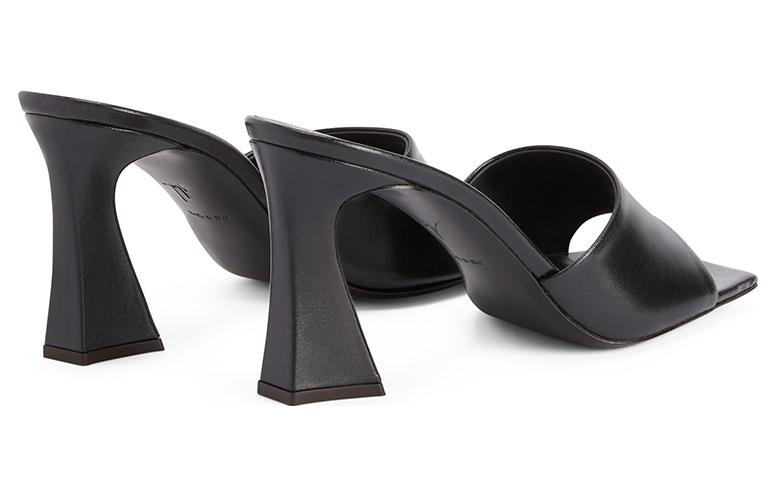 Lookbook (W) Sandal Slide Tumit Tinggi Kulit Giuseppe Zanotti 'Hitam' E300053A016