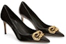 Order (W) Giuseppe Zanotti Kasut Tumit Tinggi Kulit Slip-On 'Fashion Black' I260005001