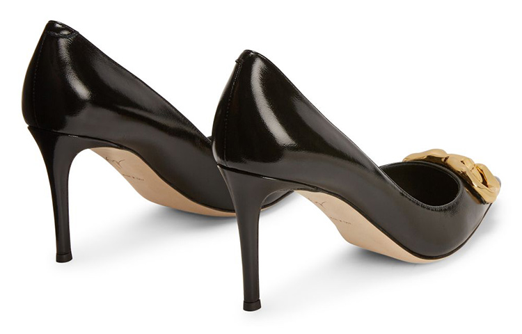 Lookbook (W) Giuseppe Zanotti Kasut Tumit Tinggi Kulit Slip-On 'Fashion Black' I260005001