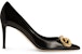 (W) Giuseppe Zanotti Kasut Tumit Tinggi Kulit Slip-On 'Fashion Black' I260005001