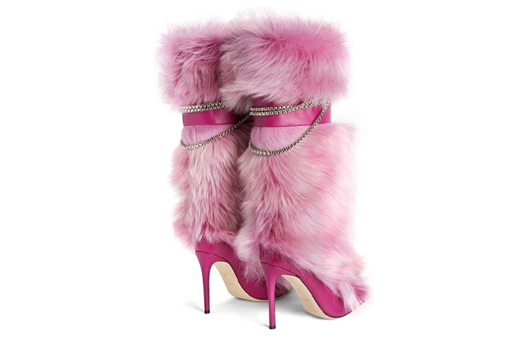 (W) Giuseppe Zanotti Leather High-Top Slip-On 'Purple Red' 圖 3