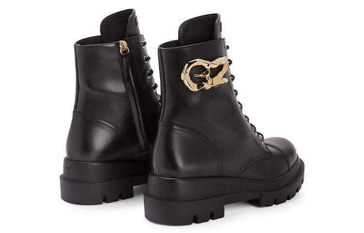 (W) Giuseppe Zanotti Leather Lace-Up Short Boots 'Black Fashion' 圖 5