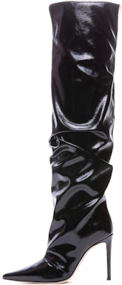 (Women) Giuseppe Zanotti Leather Pointed Toe High Top Boots 'Black' I280016013 Buy (Women) Giuseppe Zanotti Leather Pointed Toe High Top Boots 'Black' I280016013
