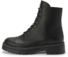 (Women) Giuseppe Zanotti Leather Round-Toe Lace-Up Boots 'Black' IU30010001 (Women) Giuseppe Zanotti Leather Round-Toe Lace-Up Boots 'Black' IU30010001