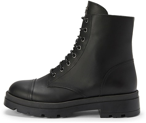 (Women) Giuseppe Zanotti Leather Round-Toe Lace-Up Boots 'Black' IU30010001 Buy (Women) Giuseppe Zanotti Leather Round-Toe Lace-Up Boots 'Black' IU30010001