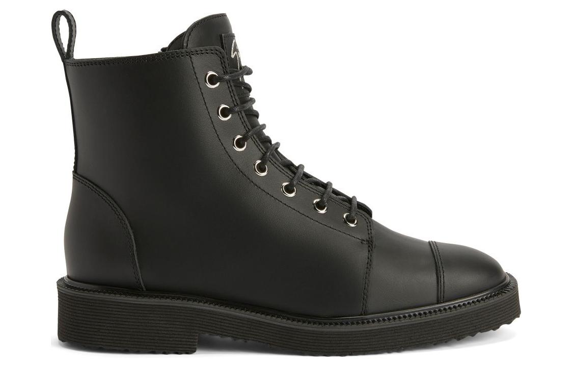 Order (W) Giuseppe Zanotti But Kulit Round-Toe Lace-Up 'Hitam' 'Gaya Serbaguna'. I070061H03