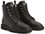 (W) Giuseppe Zanotti But Kulit Round-Toe Lace-Up 'Hitam' 'Gaya Serbaguna'. I070061H03