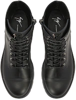Shop (Women) Giuseppe Zanotti Leather Round-Toe Lace-Up Boots 'Black' IU30010001
