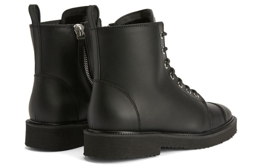 Shop (W) Giuseppe Zanotti But Kulit Round-Toe Lace-Up 'Hitam' 'Gaya Serbaguna'. I070061H03