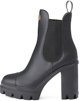 (Women) Giuseppe Zanotti Leather Round Toe Heeled Chelsea Boot 'Black' I370000001 (Women) Giuseppe Zanotti Leather Round Toe Heeled Chelsea Boot 'Black' I370000001