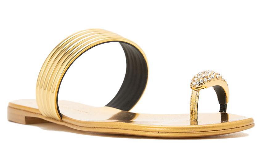 (W) Giuseppe Zanotti Leather Slide 'Gold' 圖 2