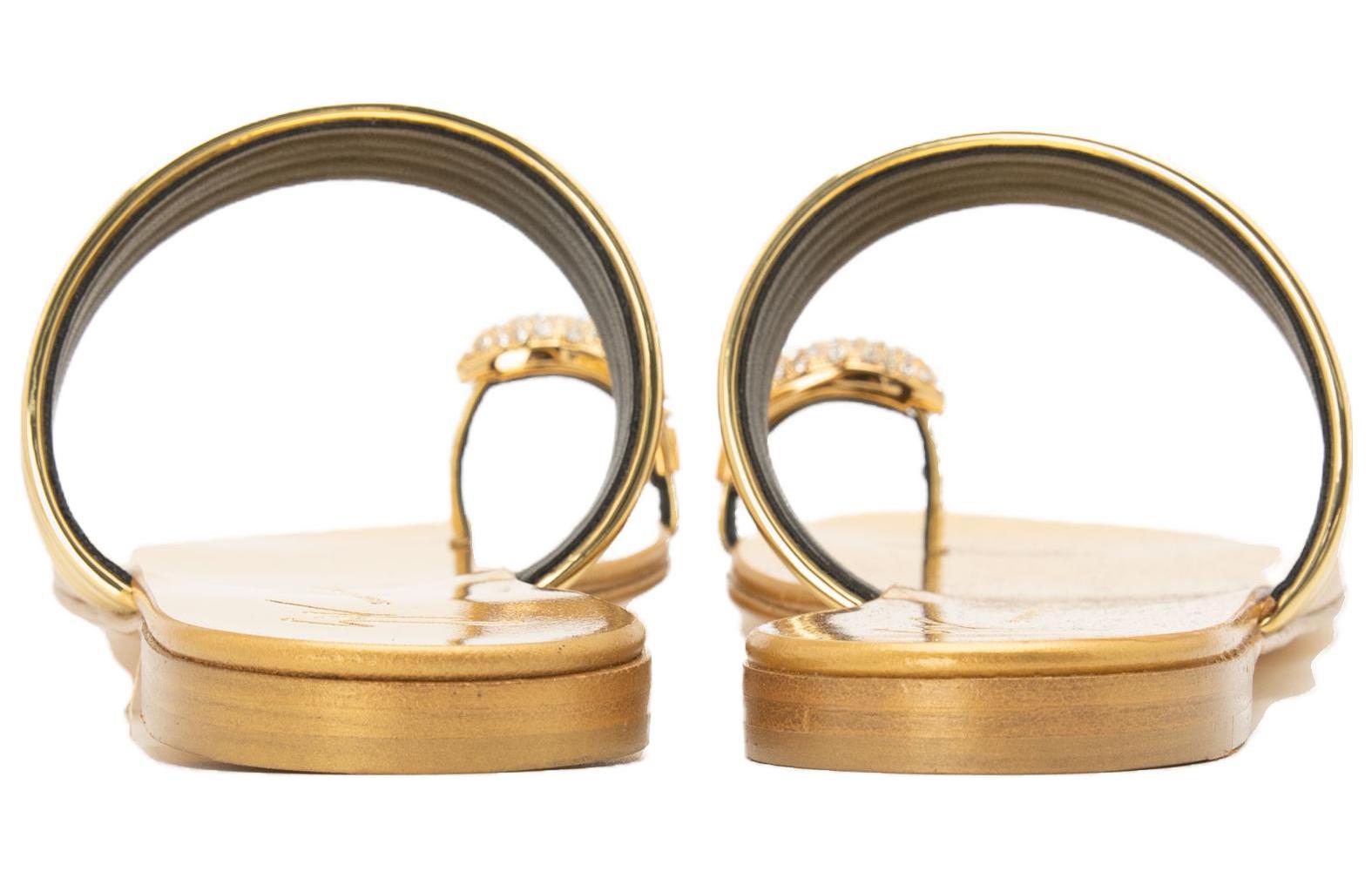 (W) Giuseppe Zanotti Leather Slide 'Gold' 圖 3