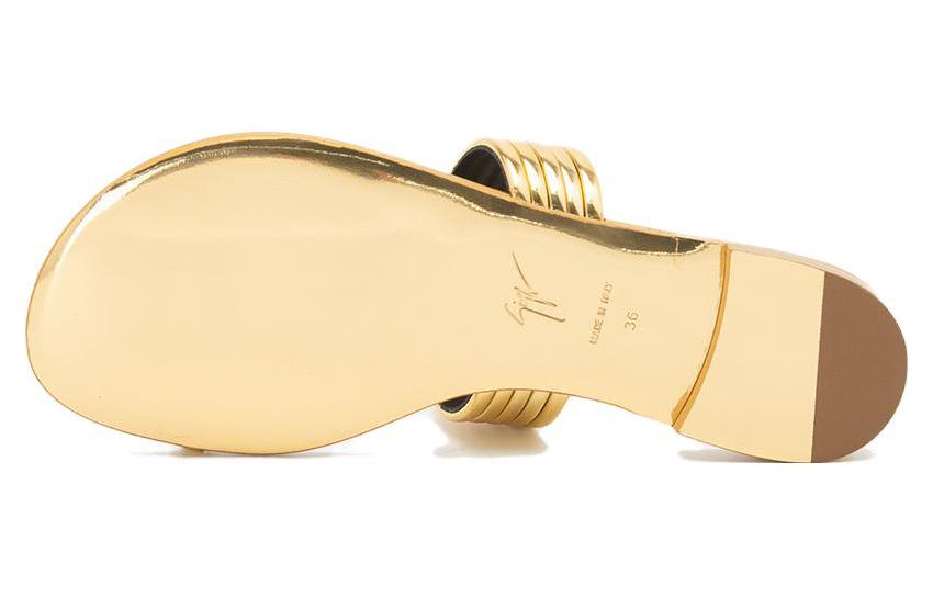 (W) Giuseppe Zanotti Leather Slide 'Gold' 圖 5