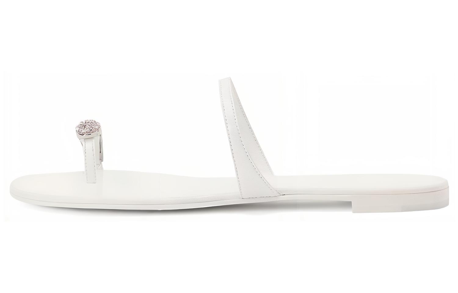 (Women) Giuseppe Zanotti Leather Slide 'Simplistic White' I700000074