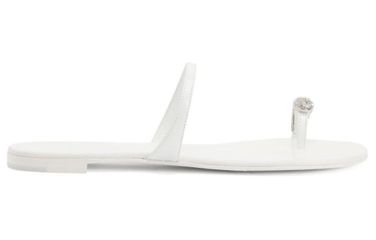(W) Giuseppe Zanotti Leather Slide 'Simplistic White' 圖 2