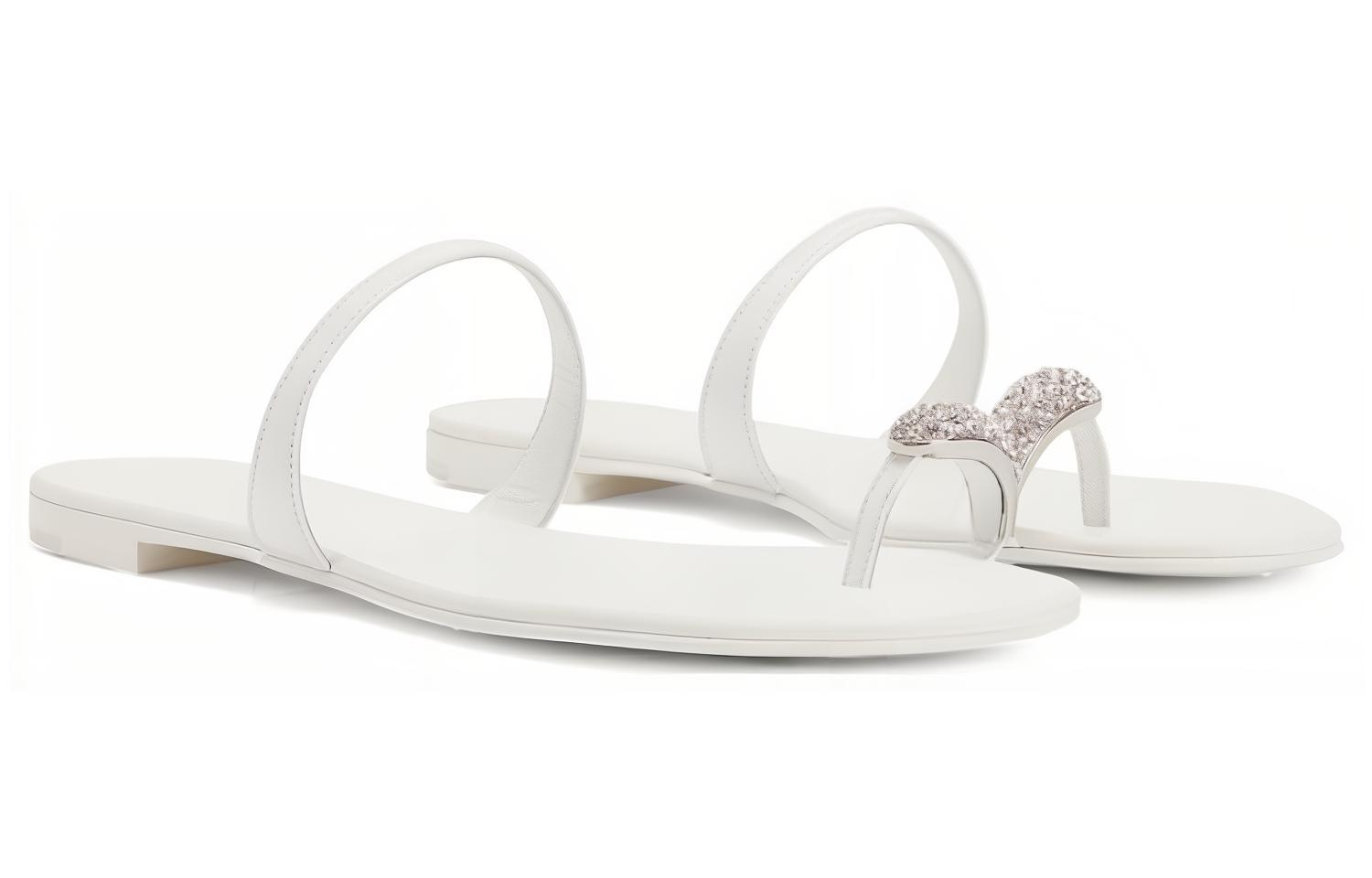 (W) Giuseppe Zanotti Leather Slide 'Simplistic White' 圖 3