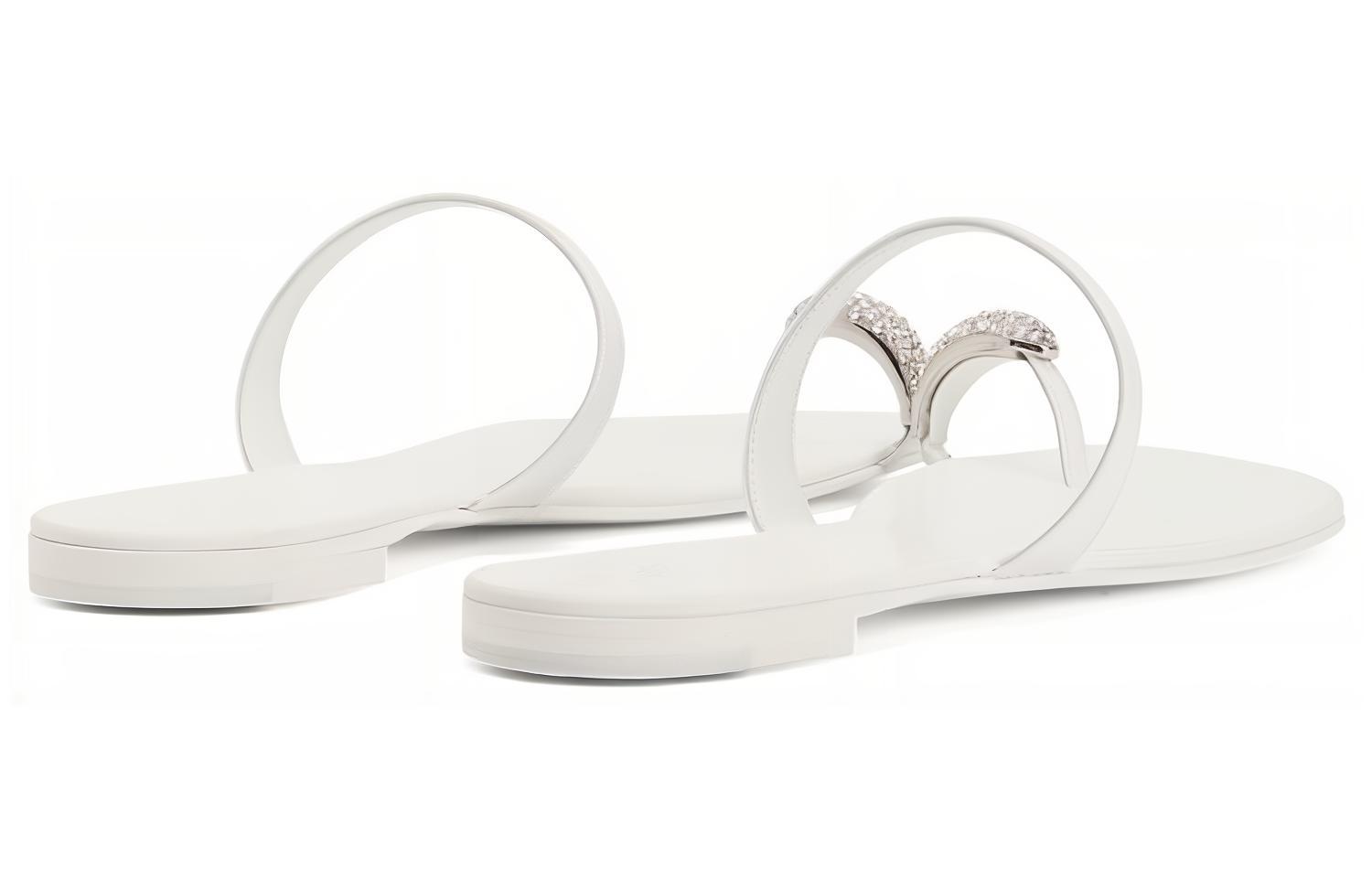 Shop (Women) Giuseppe Zanotti Leather Slide 'Simplistic White' I700000074