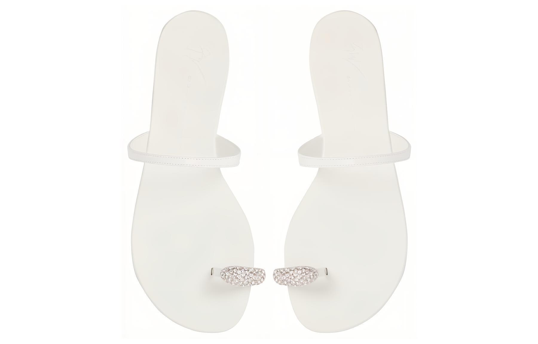 (W) Giuseppe Zanotti Leather Slide 'Simplistic White' 圖 5