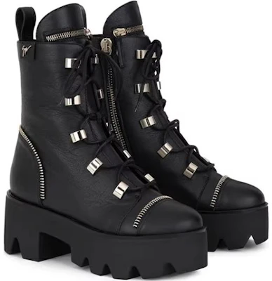 (W) Botas Giuseppe Zanotti de Cuero Plataforma Cordones 'Negro Moda Otoño-Invierno' I870078K01 Lookbook (W) Botas Giuseppe Zanotti de Cuero Plataforma Cordones 'Negro Moda Otoño-Invierno' I870078K01