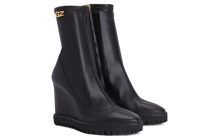 (W) Giuseppe Zanotti Leather Zip Booties 'Black' 圖 3