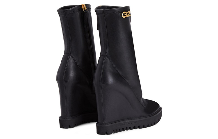 (W) Giuseppe Zanotti Leather Zip Booties 'Black' 圖 4