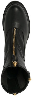 Giuseppe Zanotti/GZ 皮革 拉鍊細節厚底 時尚短靴 女款 黑色 Shop Giuseppe Zanotti/GZ 皮革 拉鍊細節厚底 時尚短靴 女款 黑色