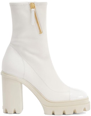 (Women) Giuseppe Zanotti Leather Zip Round-Toe Platform Ankle Boot 'White' I370008002 Order (Women) Giuseppe Zanotti Leather Zip Round-Toe Platform Ankle Boot 'White' I370008002