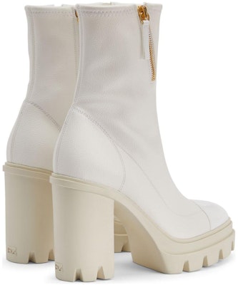 (Women) Giuseppe Zanotti Leather Zip Round-Toe Platform Ankle Boot 'White' I370008002 Shop (Women) Giuseppe Zanotti Leather Zip Round-Toe Platform Ankle Boot 'White' I370008002