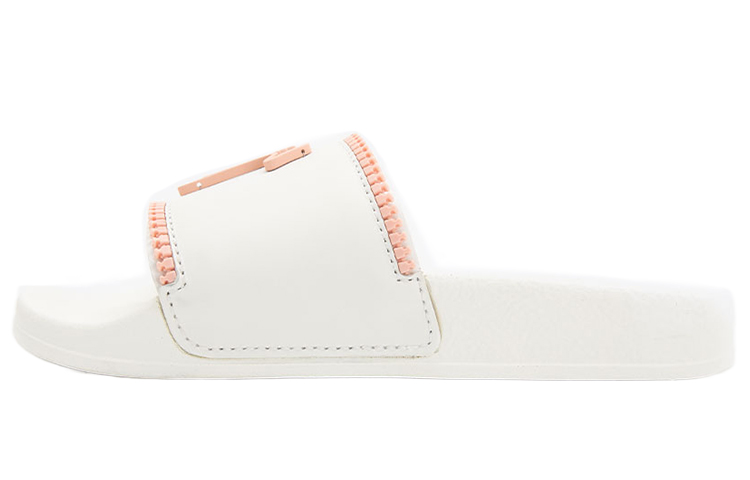 (W) Giuseppe Zanotti Leather Zipper Logo Slide 'White'
