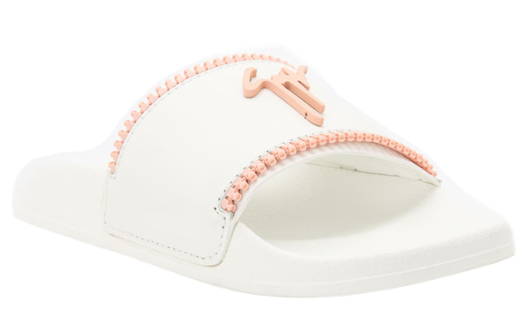(W) Giuseppe Zanotti Leather Zipper Logo Slide 'White' 圖 2
