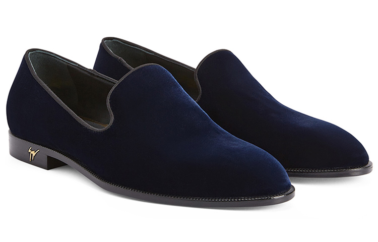 Order 朱塞佩·萨诺第/基泽 圓頭套穿 樂福鞋 女款 藍色