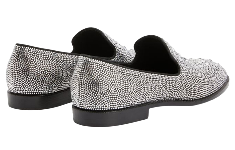 (W) Giuseppe Zanotti Loafer 'Crystal Rhinestone Embroidery Silver Black' 圖 3