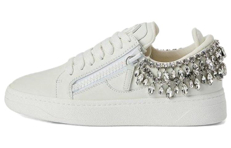(W) Giuseppe Zanotti Low-Top Sneaker 'White Fashion Rhinestone'