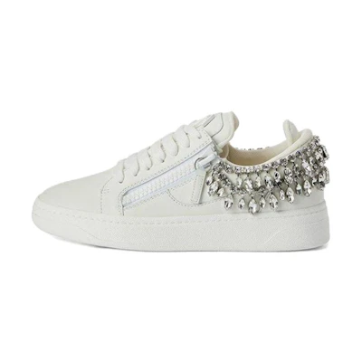 (W) Giuseppe Zanotti Low-Top Sneaker 'White Fashion Rhinestone'