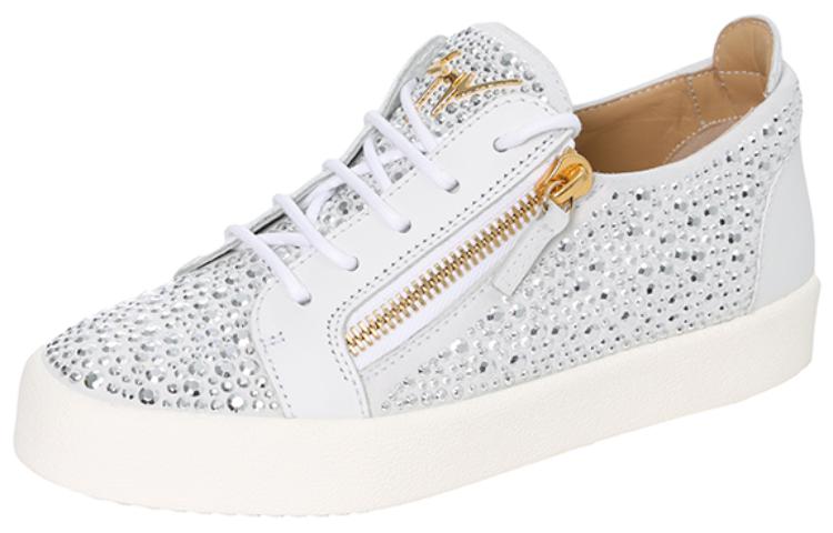 (W) Giuseppe Zanotti Low-Top Zip 'White Leather'
