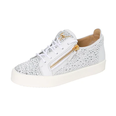 (W) Giuseppe Zanotti Low-Top Zip 'White Leather'