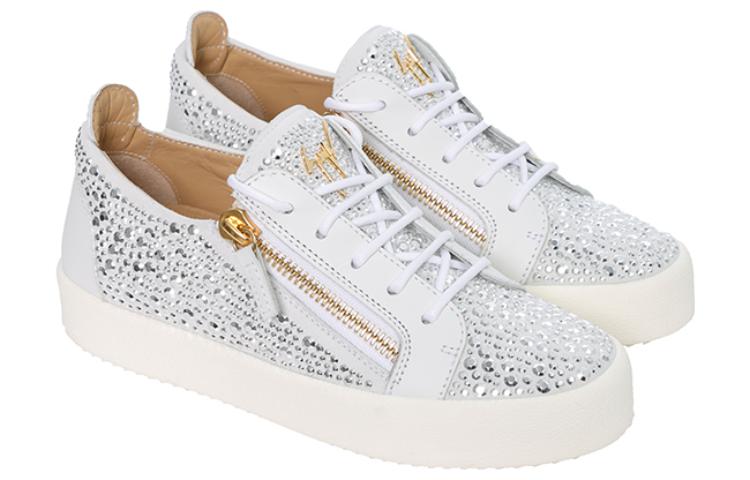 (W) Giuseppe Zanotti Low-Top Zip 'White Leather' 圖 2