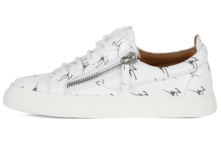 (W) Giuseppe Zanotti Low 'Logo Print White'