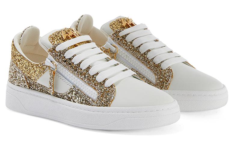 (W) Giuseppe Zanotti Low Top 'White Gold Sequin' 圖 2