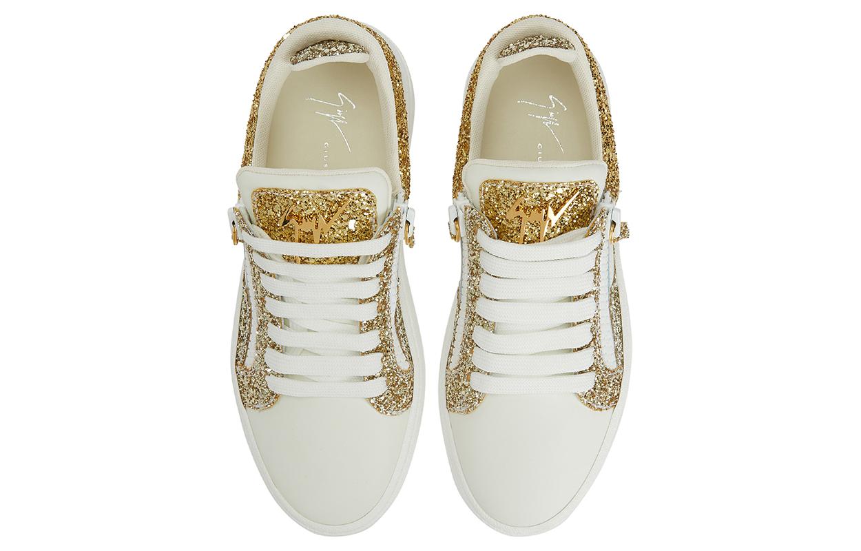 (W) Giuseppe Zanotti Low Top 'White Gold Sequin' 圖 3
