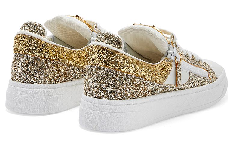 (W) Giuseppe Zanotti Low Top 'White Gold Sequin' 圖 4