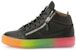 (W) Giuseppe Zanotti Mid-Top Kulit dan Paten 'Hitam' RW20003002
